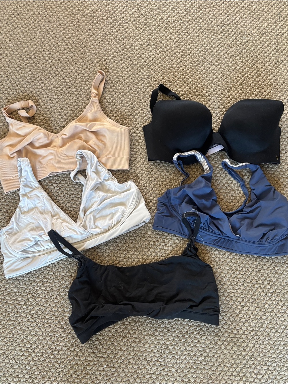 5 pack Nursing Bras